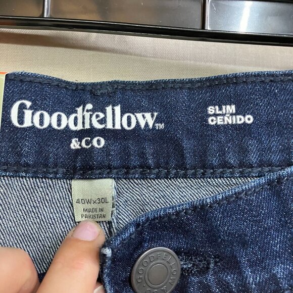 Goodfellow & Co Men's 40X30 Brooks Mid Rise Heavyweight Slim Fit Leg Full Jeans - Picture 6 of 16